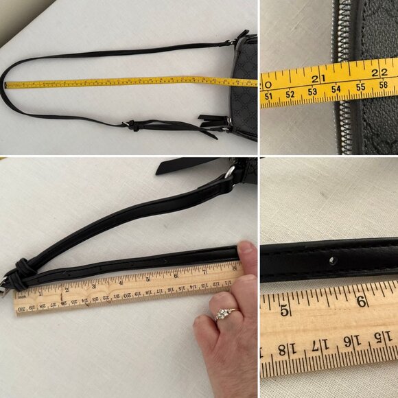 Nine West Small Crossbody Bag Multi Compartment Zip Closed Adjustable Strap - Picture 10 of 14